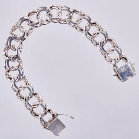 Armband Bismarck, längd ca 19cm, bredd ca 15mm, Present Ab G S K 1969, silver Vikt: 39,6 g