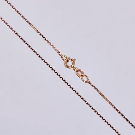 Kedja Venezia, längd ca 42cm, bredd ca 1mm, 18K Vikt: 3,2 g