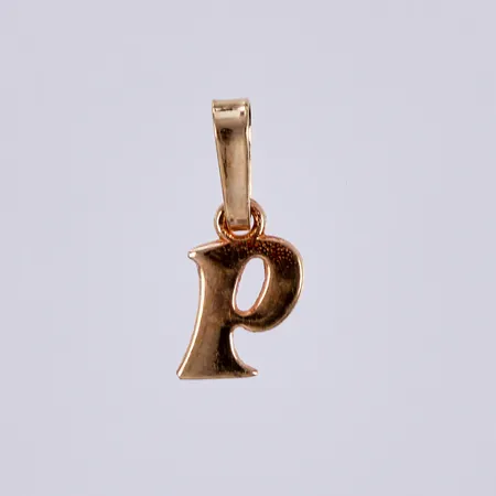 Hänge P, längd: ca 1,2cm, bredd: ca 5mm, 18K Vikt: 0,2 g