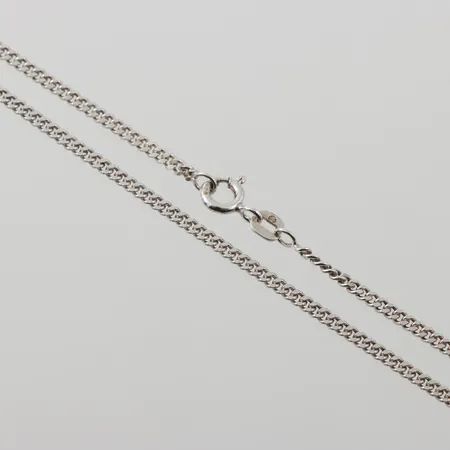 Kedja Pansar, längd ca 42 cm, bredd 2.1 mm, Italy, silver. Vikt: 5,2 g