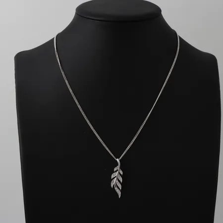 Kedja Pansar 50cm, bredd 2mm med hänge , höjd 4cm, silver Vikt: 8,6 g