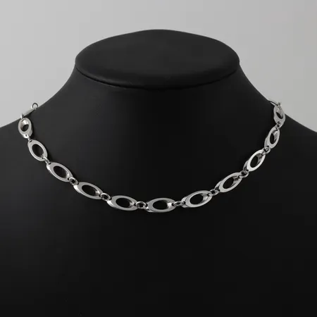 Collier Scoop, längd 42cm, bredd 8mm, silver Vikt: 20,8 g