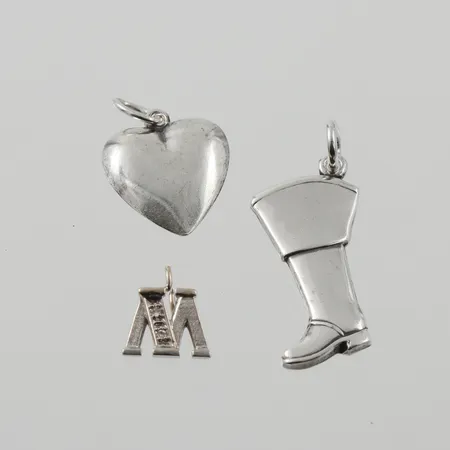 Hängen 3st, häjd 7,4-21,5mm, silver Vikt: 4 g