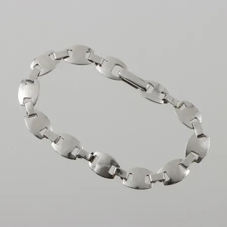Armband, längd 19cm, bredd 8,5mm, silver  Vikt: 14 g