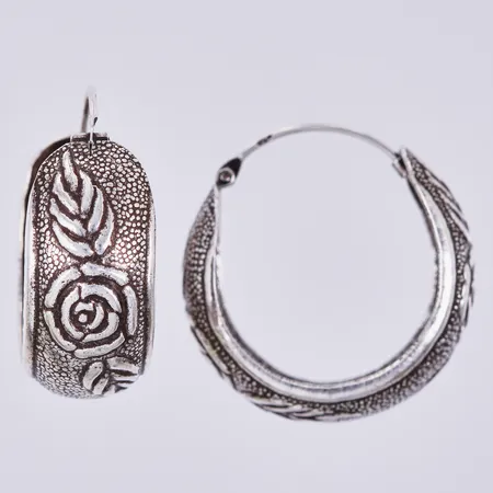 Ett par örringar, Ø22mm, bredd ca 10m, 925/1000 silver Vikt: 5,1 g