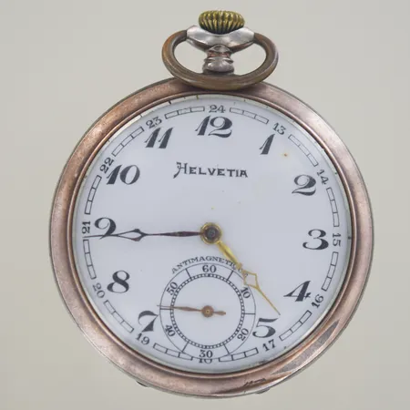 Fickur Helvetia, Ø 48 mm, Silver 800/1000, boetnummer4130477, går ej vi lämnar ingen funktionsgaranti   Vikt: 65 g