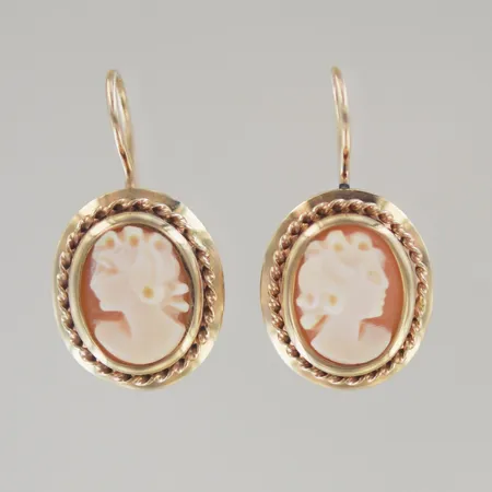 Caméörhängen  L 2 cm,  Bredd 11 mm, 14k Vikt: 2,4 g