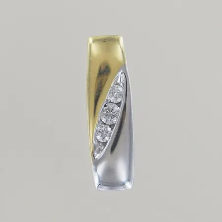 Hänge med diamanter 0,08ct, L 15 mm bredd 4 mm, 18k Vikt: 1,3 g