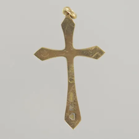Kors  L 3,2 x 1,7cm 18k. några små repor annars bra skick Vikt: 0,8 g