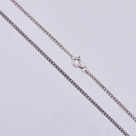 Kedja Pansar, längd ca 60cm, bredd ca 2mm, svensk importstämpel, silver Vikt: 6,3 g