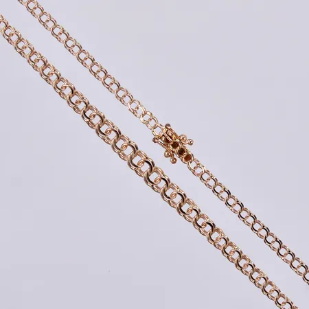 Collier doserad Bismarck längd ca 44cm, bredd ca 4mm, 18K Vikt: 8,6 g