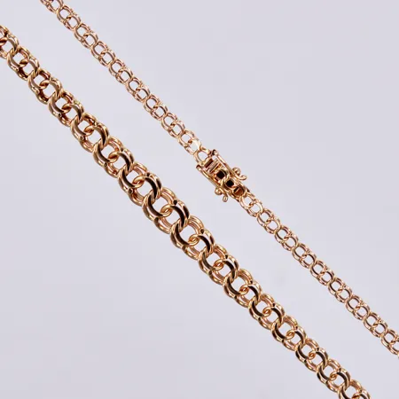 Collier, doserad Bismarck, längd: ca 43,3cm, bredd: ca 3-7mm,  JO´ANS, 18K  Vikt: 12,6 g