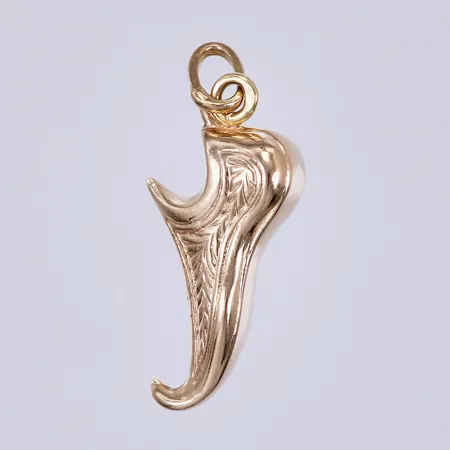 Hänge, längd: ca 2,4cm, bredd: ca 5mm, 18K  Vikt: 1,2 g