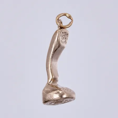Hänge, längd: ca 2cm, bredd: ca 5mm, sliten hängögla, 18K  Vikt: 3,4 g