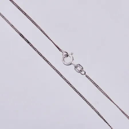 Kedja Pansar, längd: ca 41,5cm, bredd: ca 1mm, G FAB, 925/1000 silver  Vikt: 1,7 g