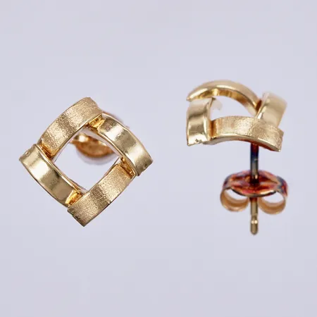 Ett par örhängen, Ø ca 8mm, 18K Vikt: 0,9 g