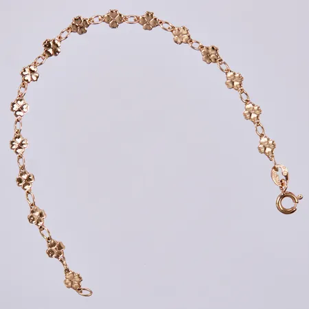 Armband, fyrklöver, längd: ca 14,5cm, bredd: ca 4mm, CCC, 18K  Vikt: 2,5 g