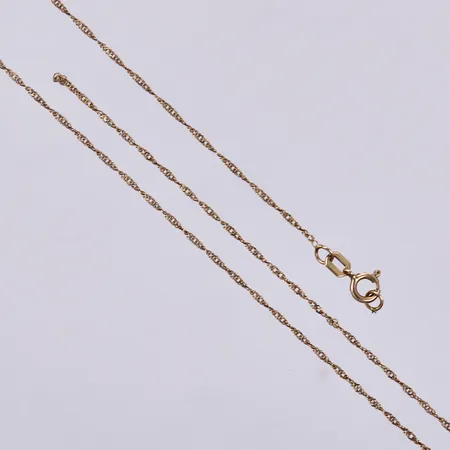 Kedja, trasig, 14K  Vikt: 0,9 g