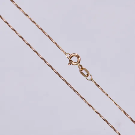 Kedja Pansar, längd: ca 42,5cm, bredd: ca 1mm, CCC, 18K  Vikt: 1,4 g