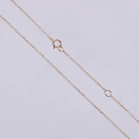 Kedja, Ankarlänk, längd: ca 49cm och 52cm, bredd: ca 1mm, 14K  Vikt: 1,1 g