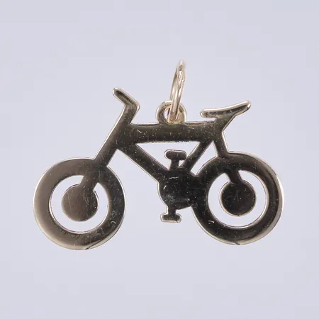 Hänge, cykel, längd: ca 1,4cm, bredd: ca 18mm, 14K  Vikt: 0,8 g
