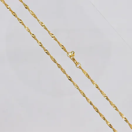 Kedja Singapore, 51cm, bredd 2,5mm, 21K Vikt: 8,6 g