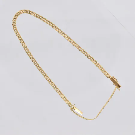 Armband Bismarck, 18cm, bredd 2,7mm, säkerhetskedja, 18K Vikt: 2,7 g