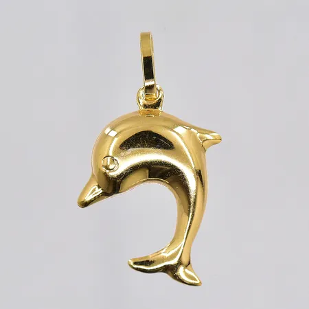 Hänge, delfin, stl 26x15mm, 18K Vikt: 0,7 g