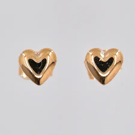 Ett par örhängen, hjärtan, stl 5x5mm, 18K Vikt: 0,5 g