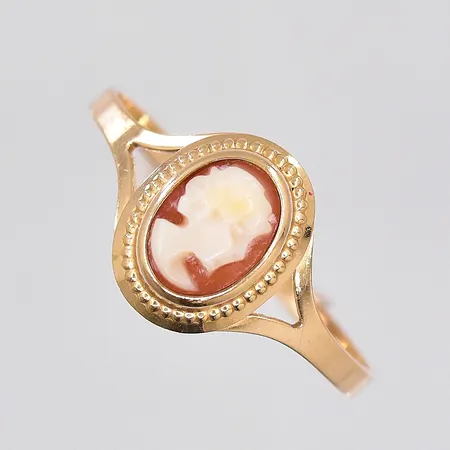 Ring med camè, 14K Vikt: 1,2 g