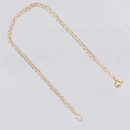 Armband Bismarck, 18,5cm, bredd 2,8mm, 14K Vikt: 1,5 g