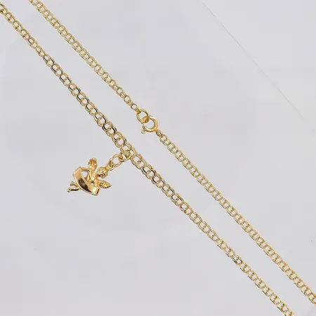 Collier doserad Bismarck med hänge, 47cm, bredd 3,8-4,3mm, 18K Vikt: 7,9 g