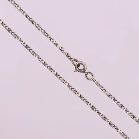 Kedja S-länk, längd 38,5cm, bredd 1,7mm, silver 830/1000.  Vikt: 2,8 g