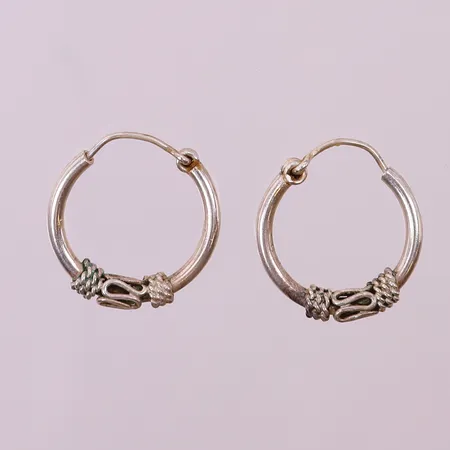 Ett par örhängen, creloer, Ø12mm, silver 925/1000.  Vikt: 1,4 g