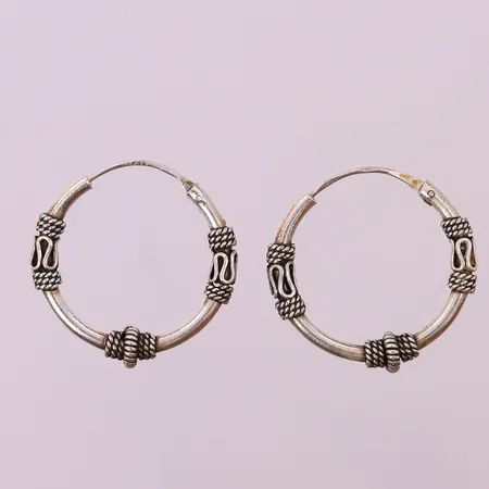 Ett par örhängen, creloer, Ø19mm, silver 925/1000.  Vikt: 3,9 g