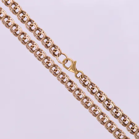 Collier Bismarck, ca 46cm, bredd 4,5mm, delvis missfärgad, lås i 21K. 14K Vikt: 15,5 g