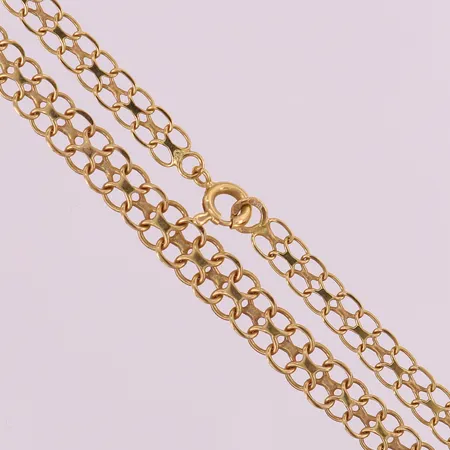 Collier X-länk, längd 46cm, bredd 4,6-5,9mm, 18K Vikt: 9,5 g