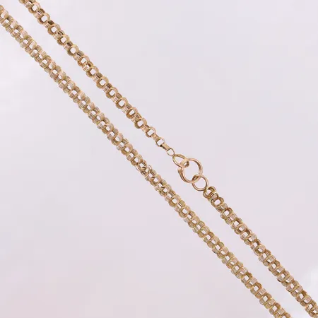 Kedja manglad Ärtlänk, längd 71,5cm, bredd 4,7mm, 14K Vikt: 15,1 g