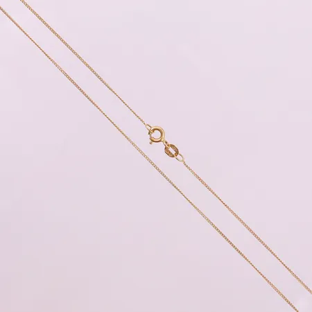 Kedja Pansar, längd 42,5cm, bredd 0,8mm, 18K.  Vikt: 1,4 g