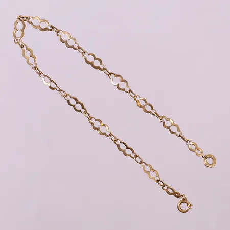 Armband, längd 19cm, bredd 4mm, bucklig, 18K.  Vikt: 1,8 g