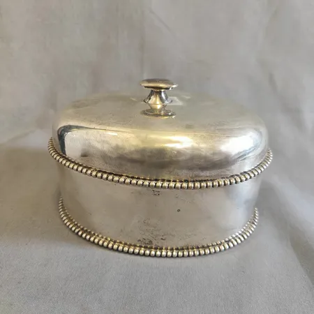 Sockerskrin, höjd ca 9cm, längd 15,5cm, Gebr. Freidlande, Tyskland. 833/1000 Silver Vikt: 404,2 g