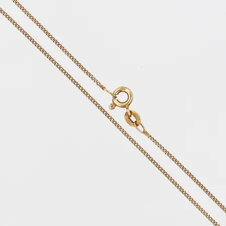 Kedja, Pansar, längd: 37,5 cm, bredd: 1 mm, 18K guld. Vikt: 1,8 g