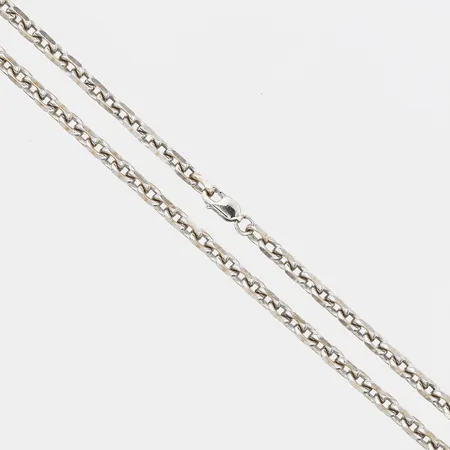 Kedja, Ankar, längd: 68 cm, bredd: 3 mm, 18K vitguld. Vikt: 30,8 g