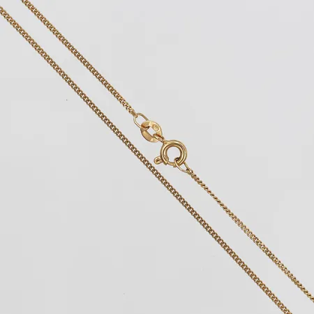 Kedja, Pansar, längd: 38 cm, bredd: 1 mm, 18K guld. Vikt: 2,3 g