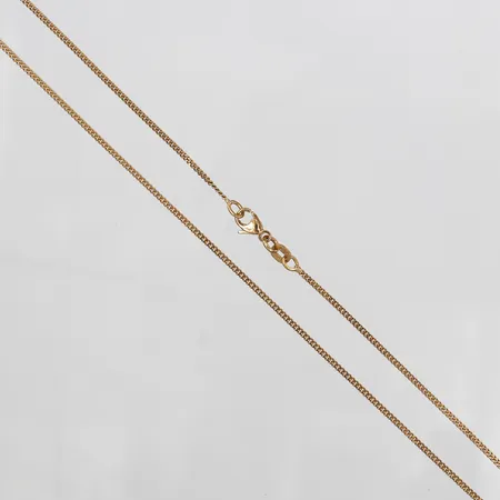 Kedja, Pansar, längd:38 cm, bredd: 1,5 mm, 18K guld. Vikt: 3,3 g