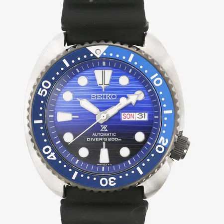 Herrur Seiko Prospex Turtle King Save The Ocean, stål, automat, ref-nr:SRPC91K1, serie-nr:826361, Ø45mm, gummiband, med manual och box