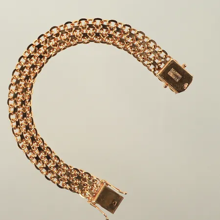 Armband X-länk, längd 19cm, bredd 11mm, 18K Vikt: 30,7 g