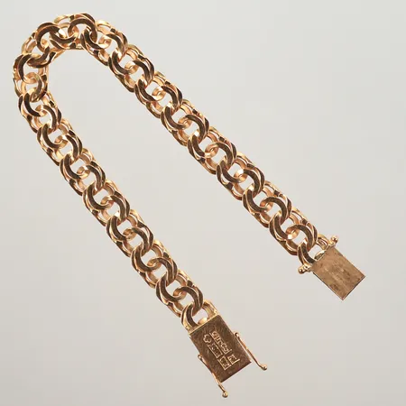 Armband Bismarck, längd 18,5cm, bredd 10mm, 18K Vikt: 18,5 g