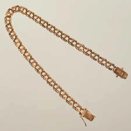 Armband, bismarck, längd 20,5cm, bredd 5mm, 18K, 9,9g 