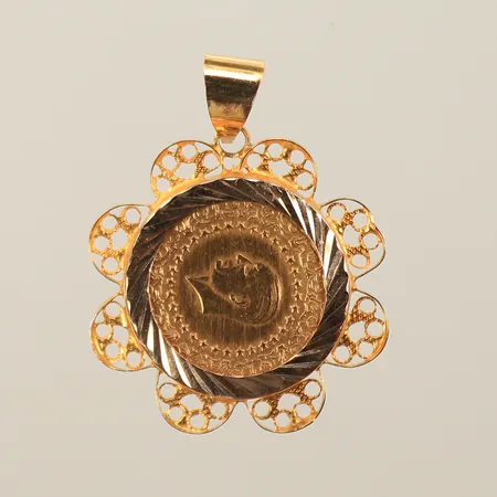 Hänge, 30x25mm, 14K  Vikt: 2,9 g
